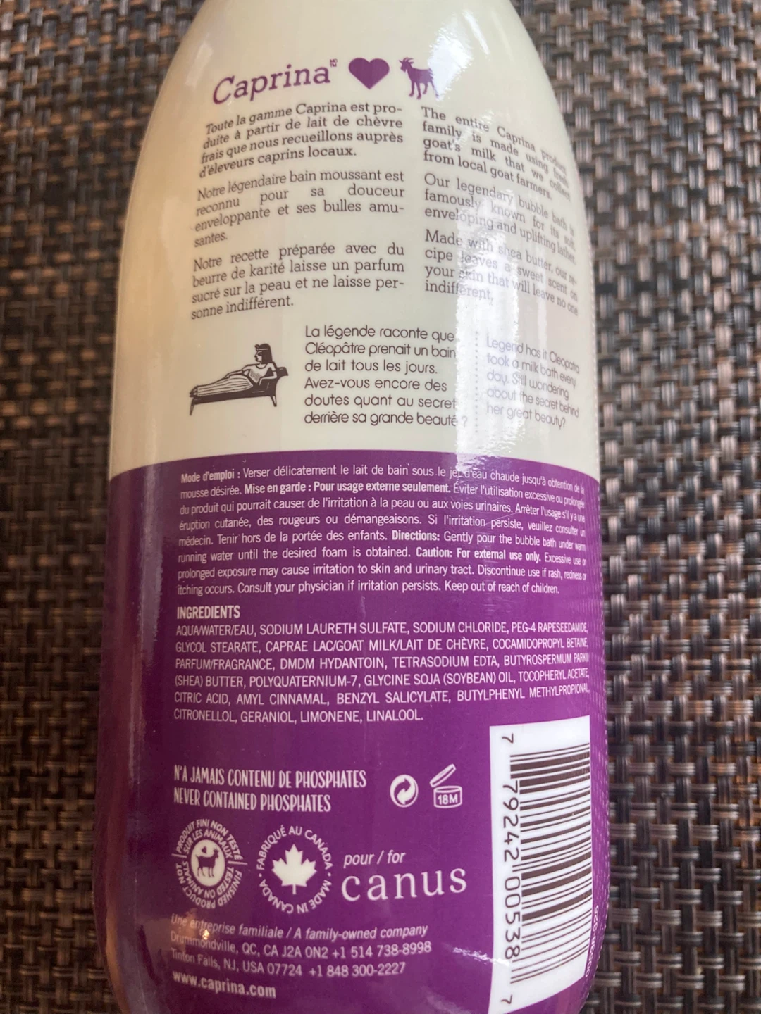 New Caprina Legendary Bubble Bath with Shea Butter 800 ml - photo 2