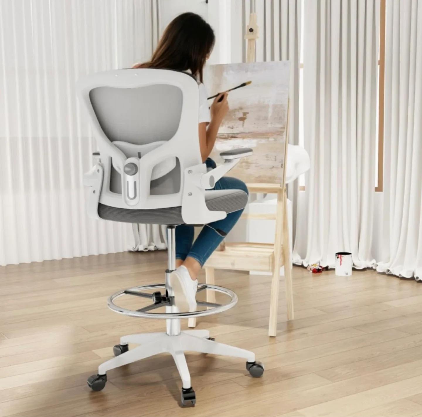 Ergonomic Mesh Office Chair / Standing desk chair, W110s pickup