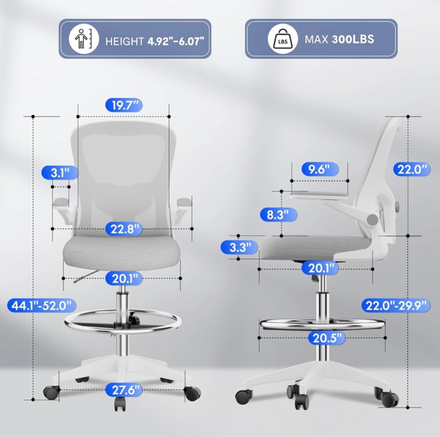 Ergonomic Mesh Office Chair / Standing desk chair, W110s pickup - photo 2