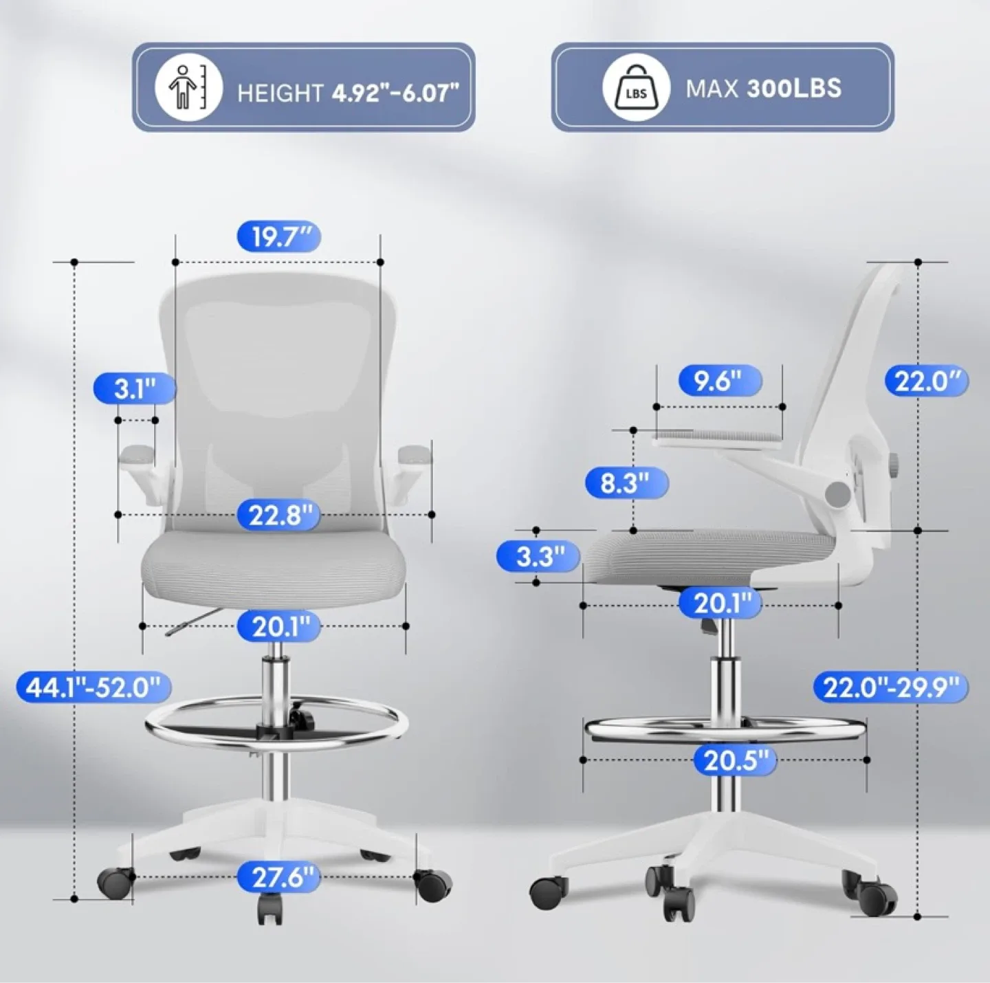 Ergonomic Mesh Office Chair / Standing desk chair, W110s pickup - photo 2