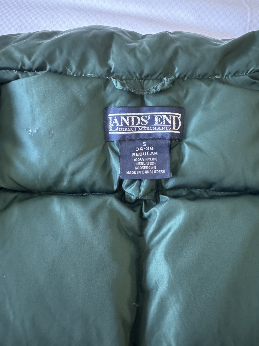 Lands' End Down Vest - Green - Size S