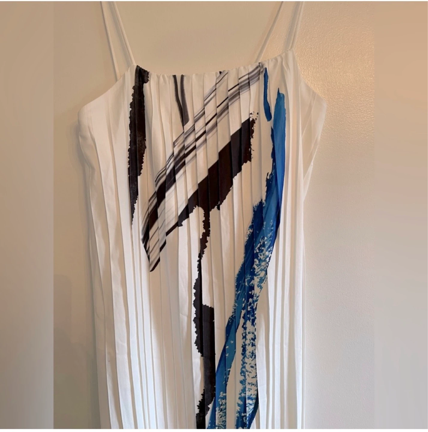 Zara White Pleated Midi Dress ⚽️ - photo 3