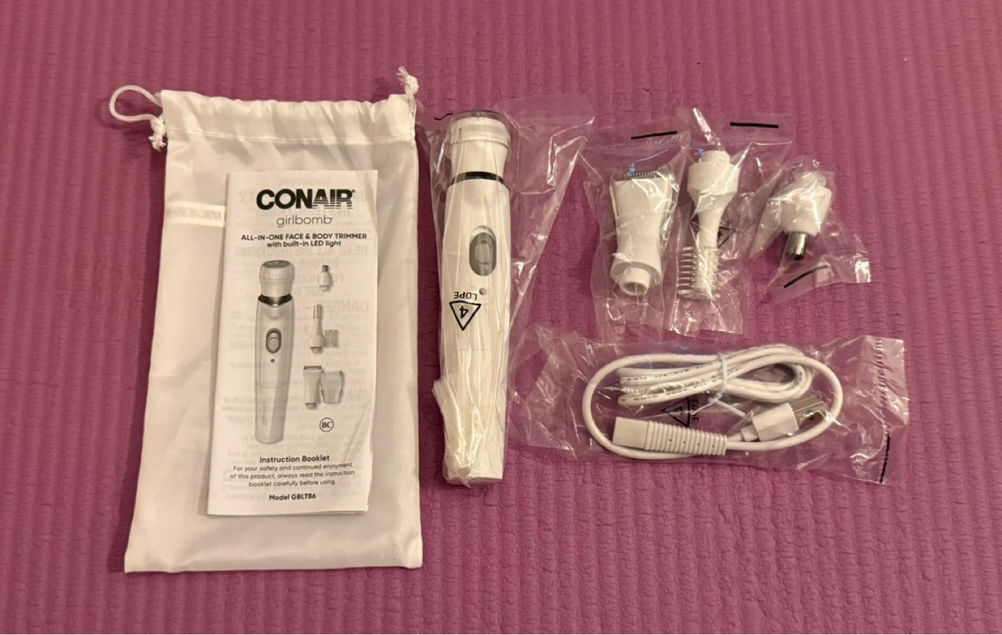 NEW⚽️Conair Girlbomb All-in-One Face and Body Trimmer