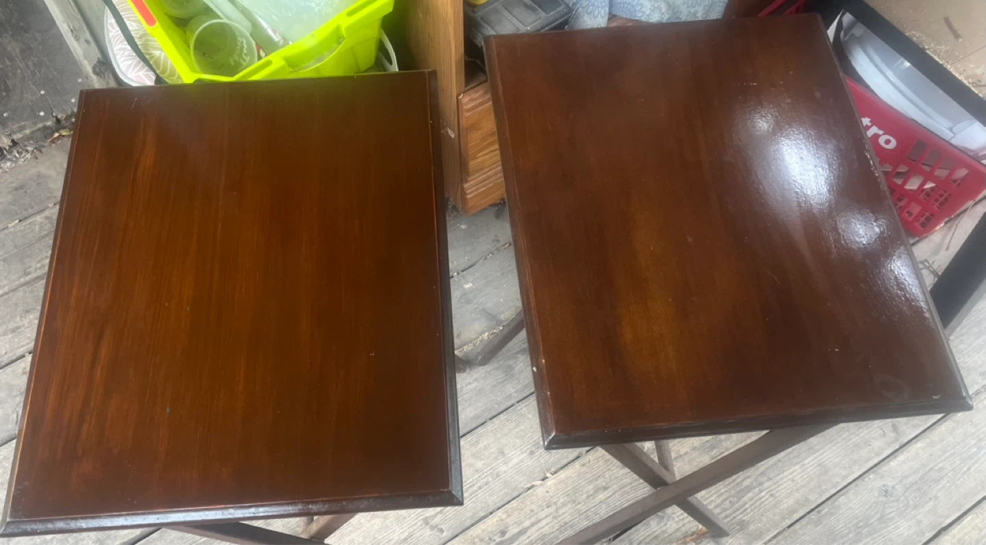 Set of 2 Vintage TV Trays - photo 2