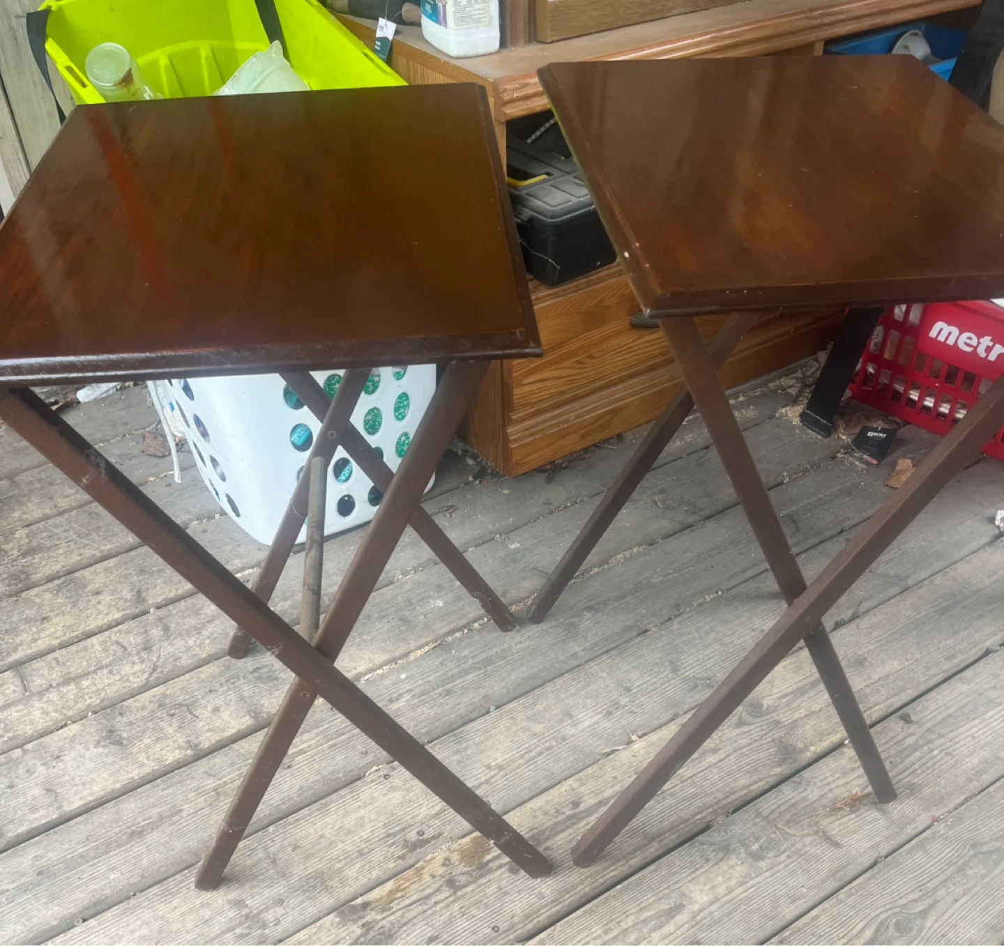 Set of 2 Vintage TV Trays
