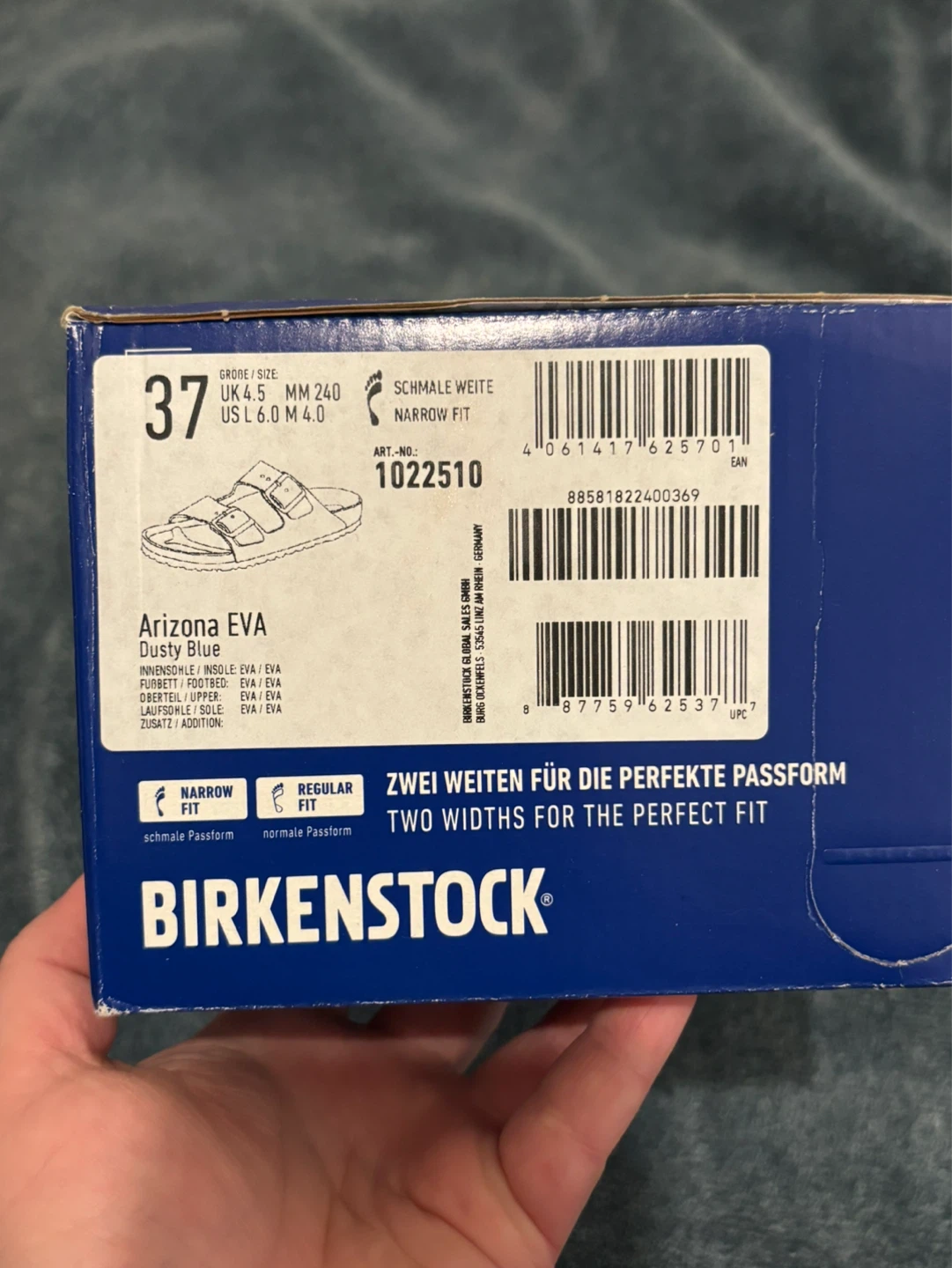 Birkenstock Arizona EVA Sandals Dusty Blue
