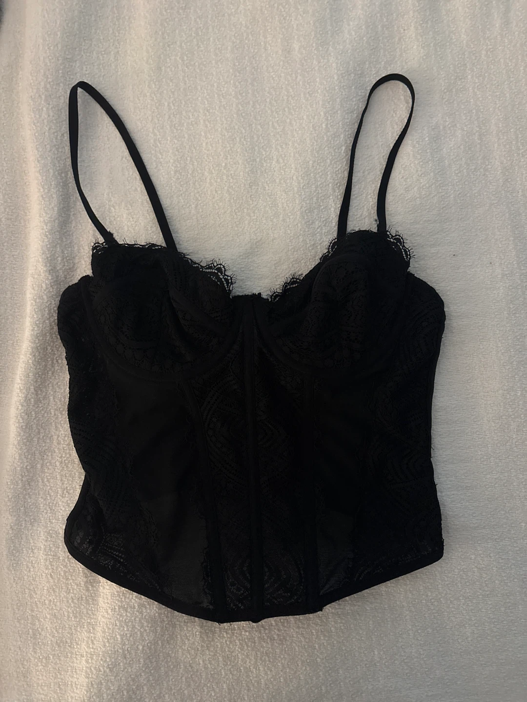 Black Lace Corset Top