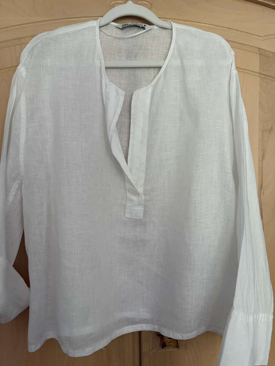 ZARA White Linen Shirt Medium - photo 2