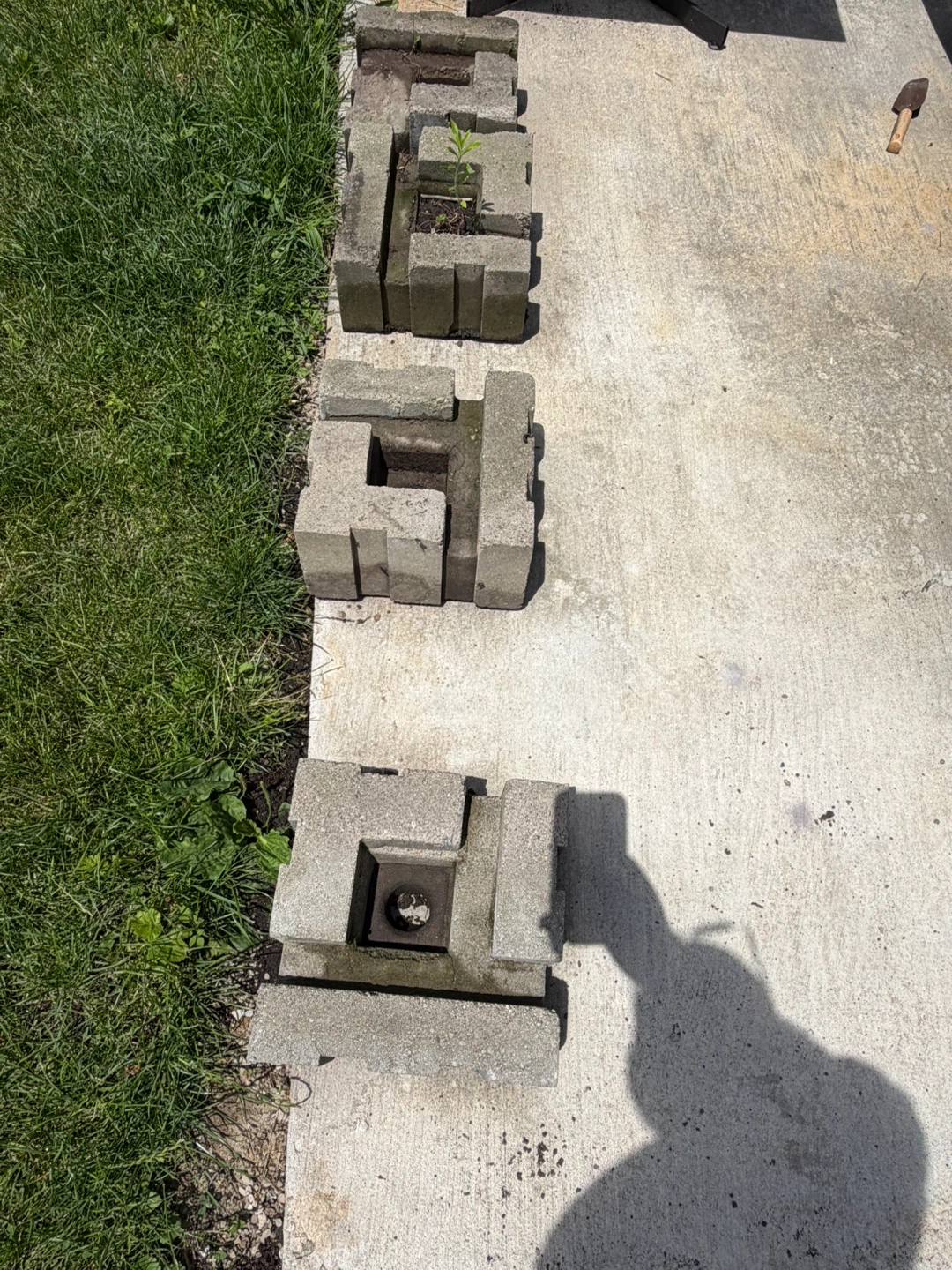 Concrete Garden Blocks - Set of 6 - 4 by 4