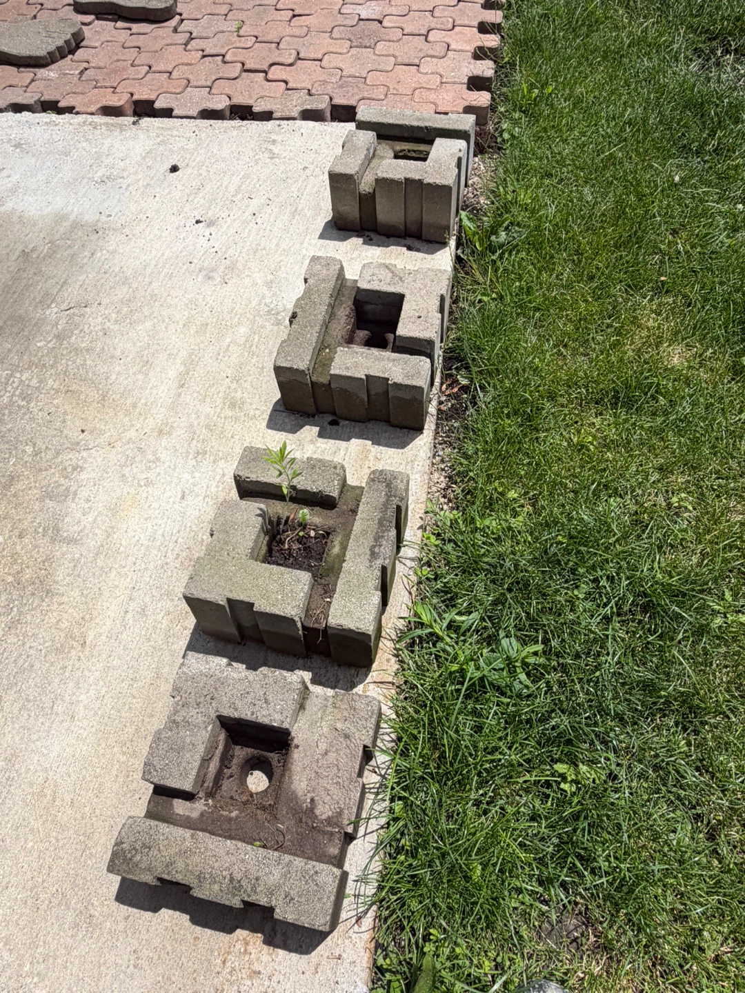 Concrete Garden Blocks - Set of 6 - 4 by 4 - photo 5