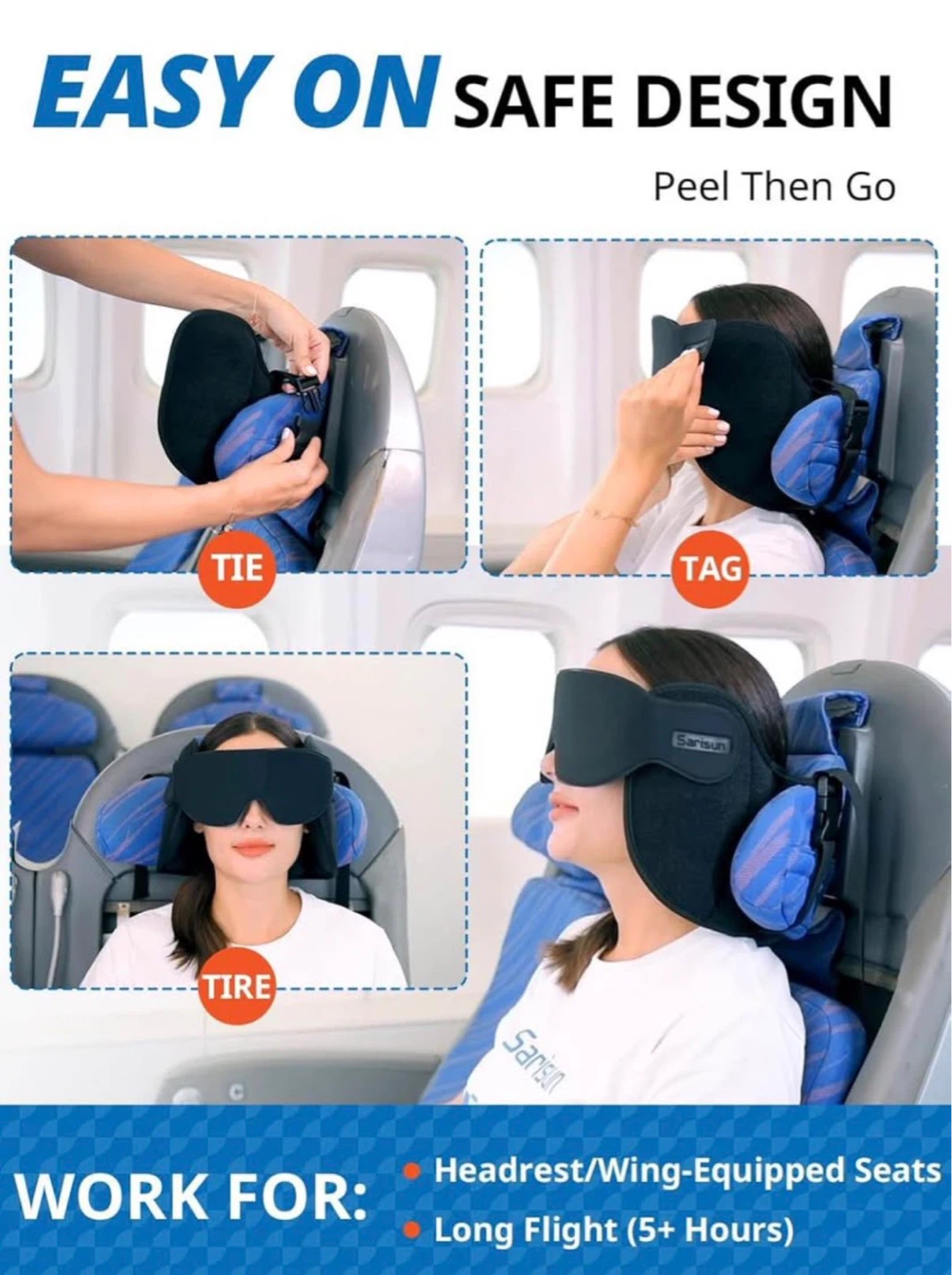 Brand New Travel Pillow and Eye Mask Set ⚽ - photo 4