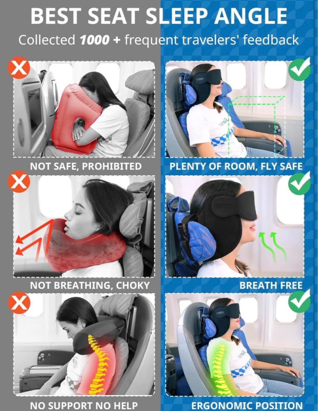 Brand New Travel Pillow and Eye Mask Set ⚽ - photo 3