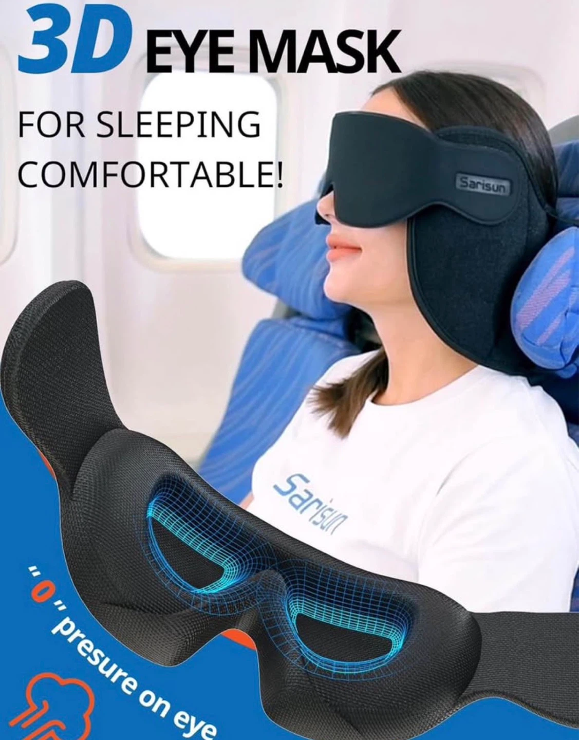 Brand New Travel Pillow and Eye Mask Set ⚽