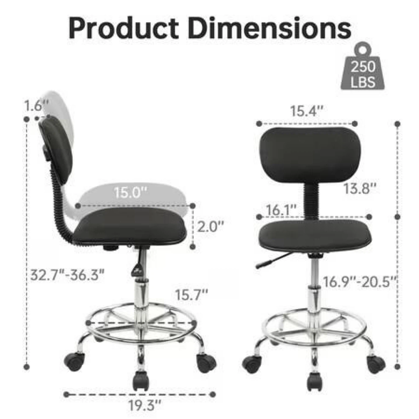Adjustable Drafting Stool Chair - photo 2