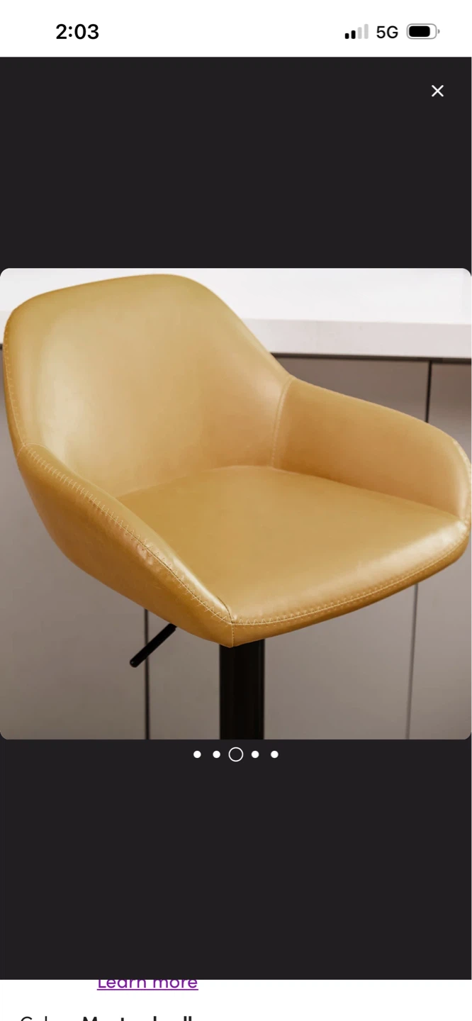 New Adjustable Bar Stool - Tan Faux Leather $79 Each - photo 5