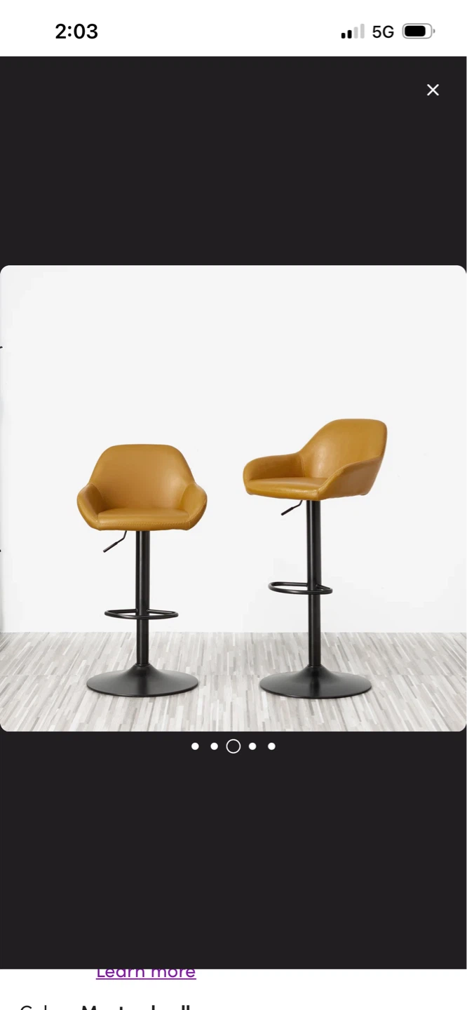 New Adjustable Bar Stool - Tan Faux Leather $79 Each - photo 2