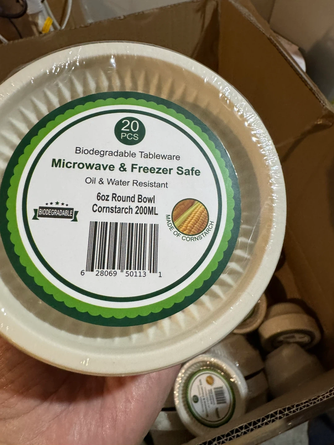 Biodegradable Cornstarch Bowls 6oz Round 200ML - photo 2