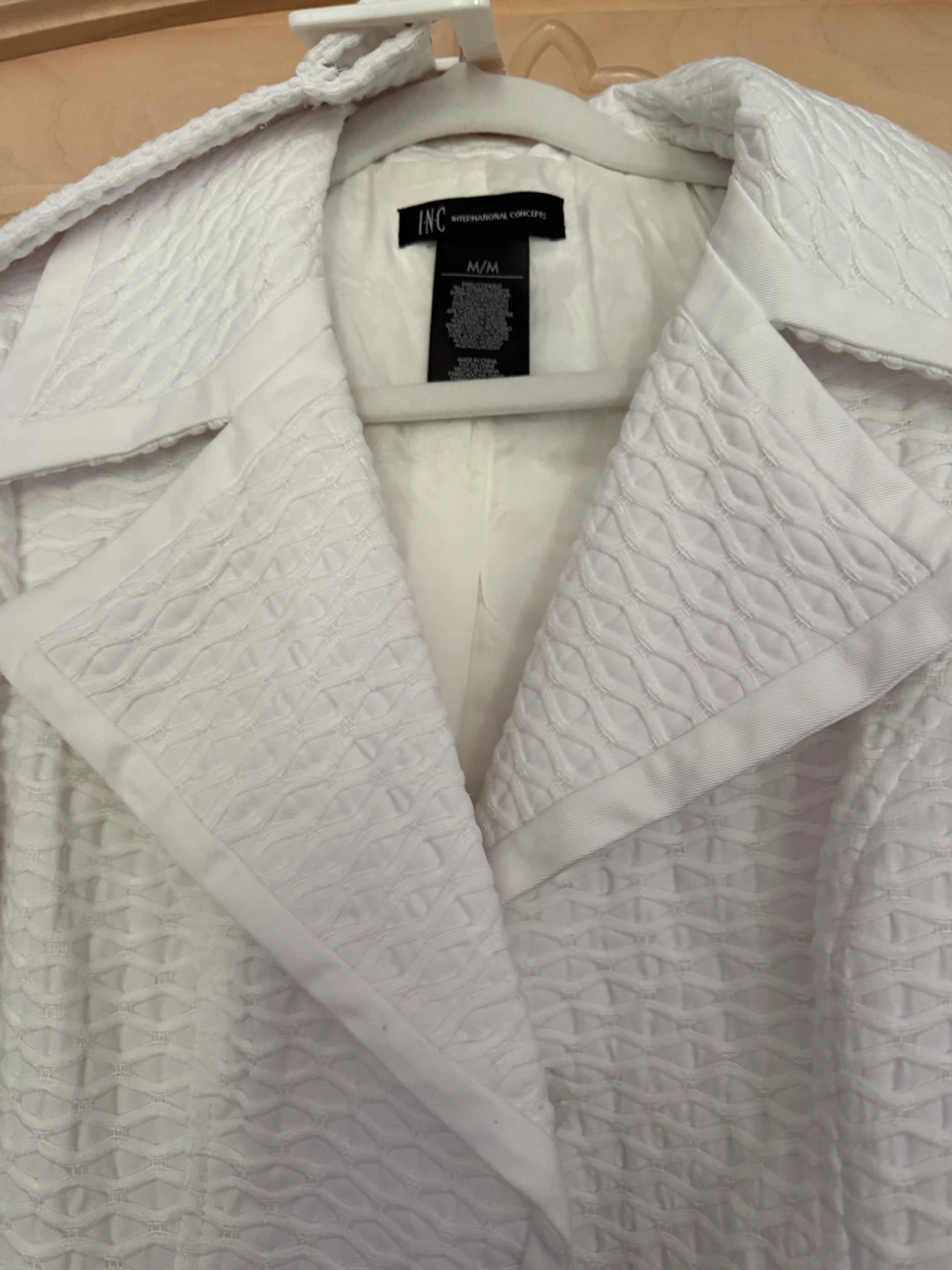 INC White Textured Jacket - photo 3