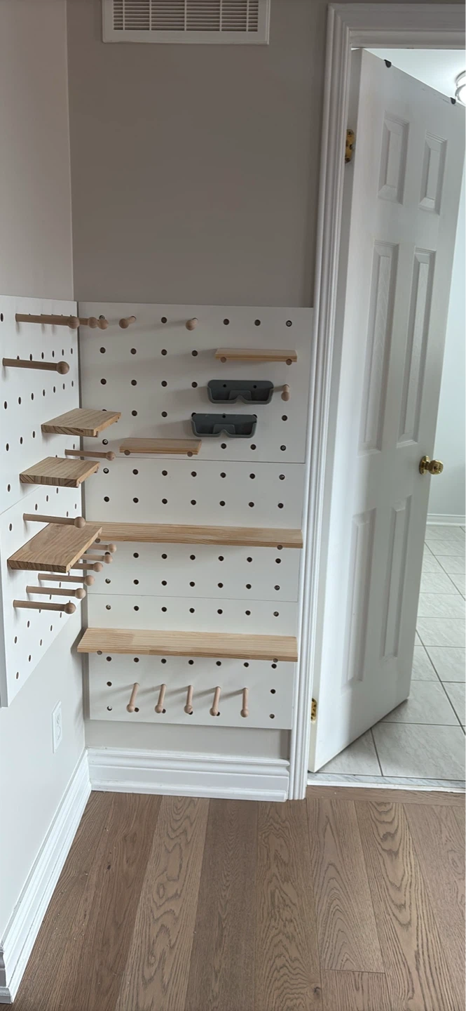 Pegboard Wall Organizer with Shelves and Hooks - photo 2