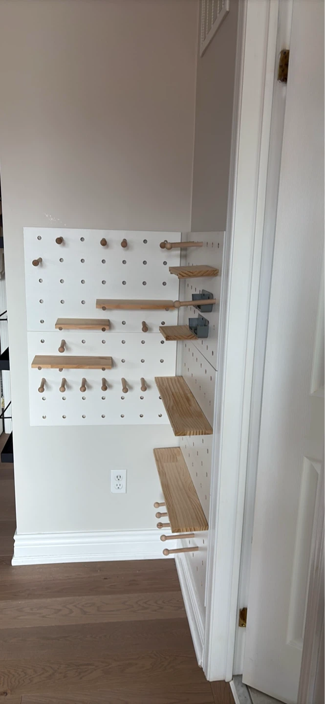 Pegboard Wall Organizer with Shelves and Hooks - photo 3