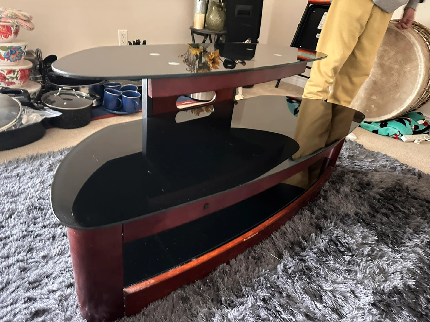 Curved Glass TV Stand - photo 4