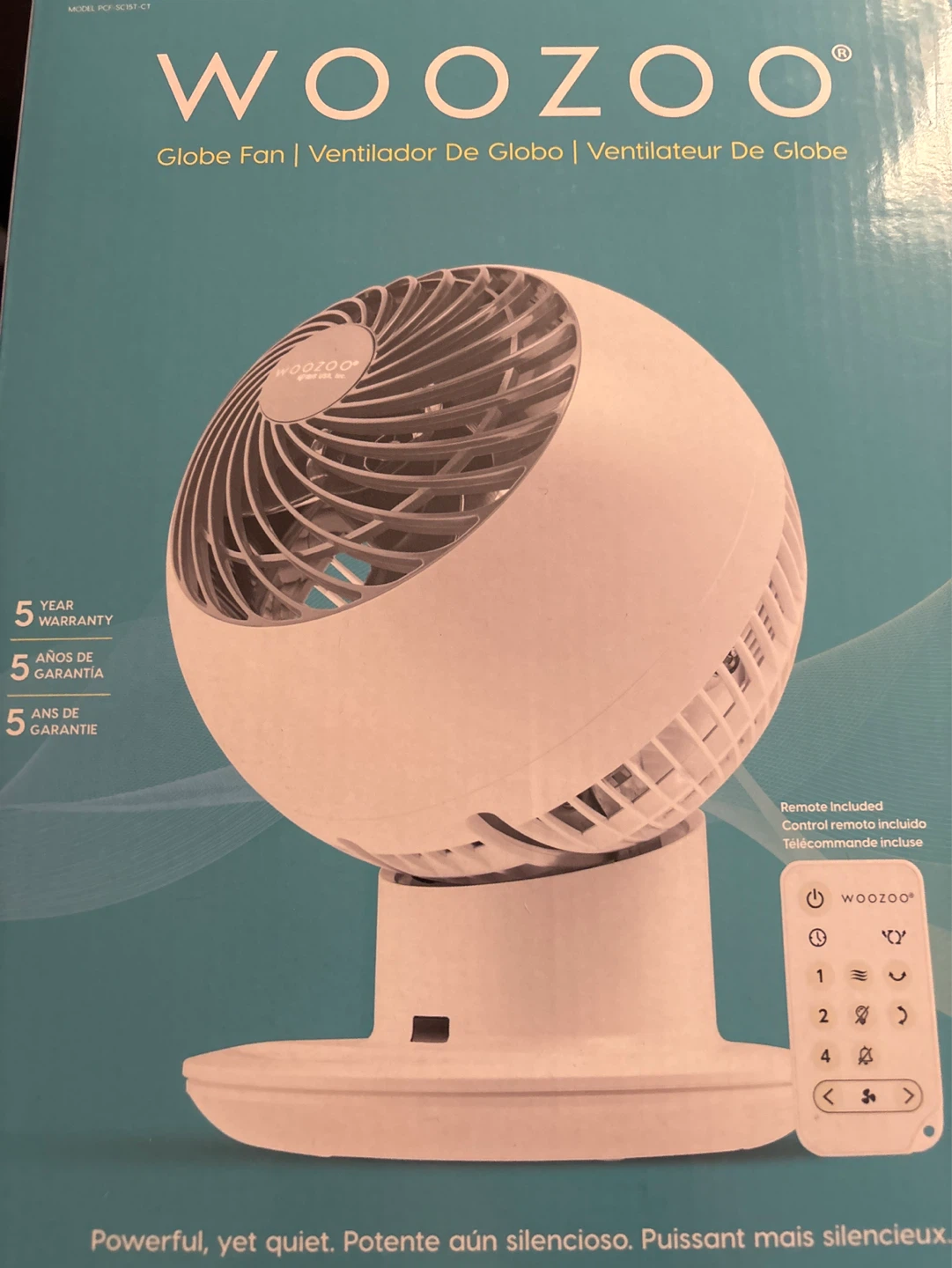 WOOZOO Globe Fan with Remote
