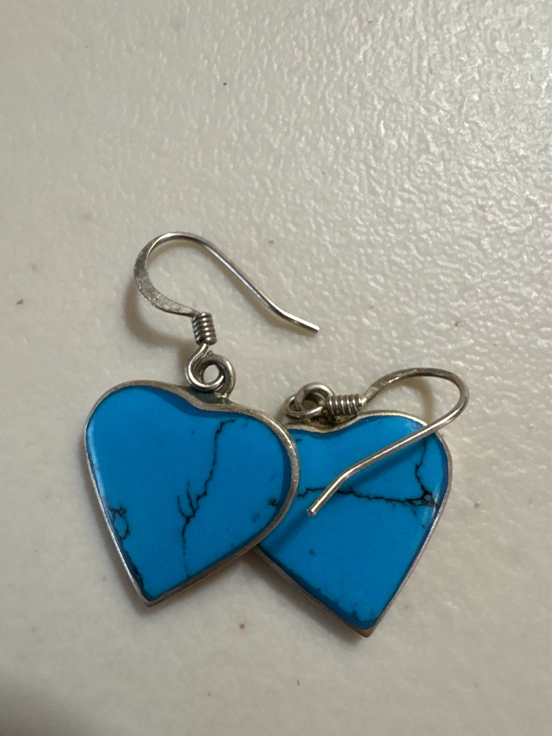 Turquoise Heart Earrings ⚽
