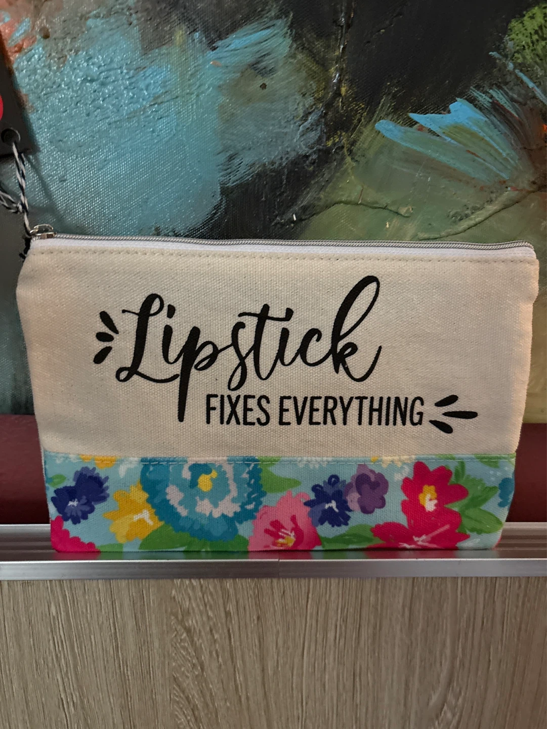 ⚽️ Ellie Lipstick Fixes Everything canvas Cosmetic pouch - photo 5