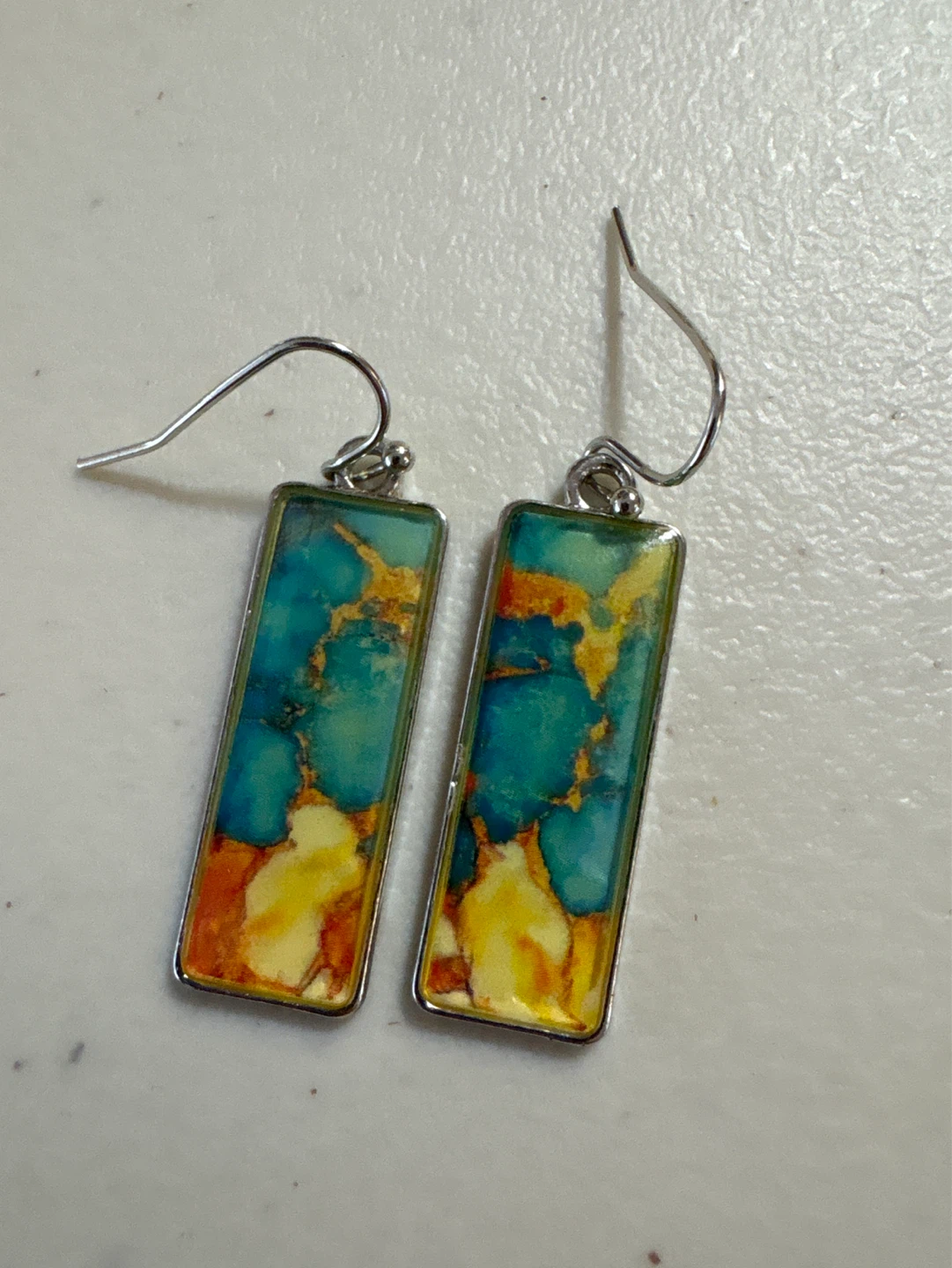 Rectangle Dangle Earrings ⚽