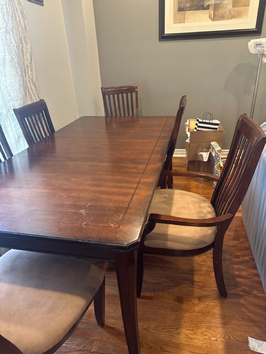 Wooden Dining Table with 6 Chairs - photo 2