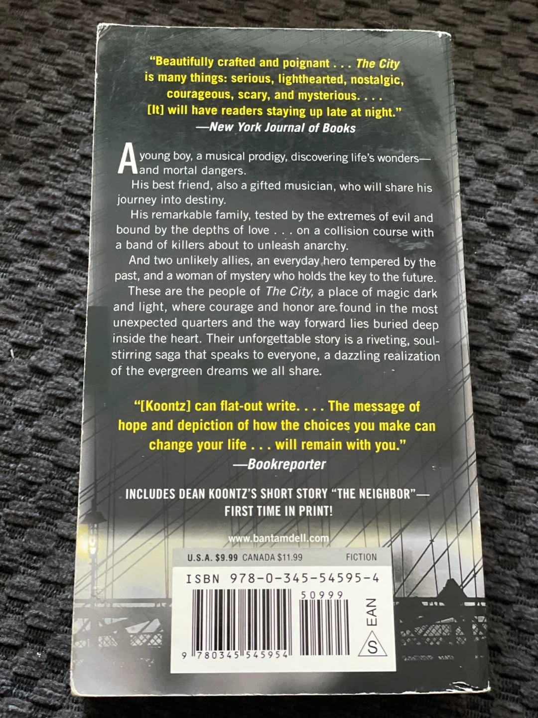 ⚽️ Dean Koontz The City A Novel Paperback Book - photo 2