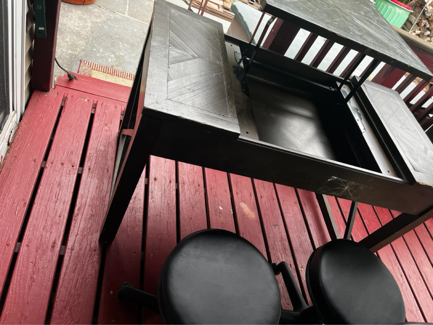 Lift Top Coffee Table with 2 Stools - photo 3