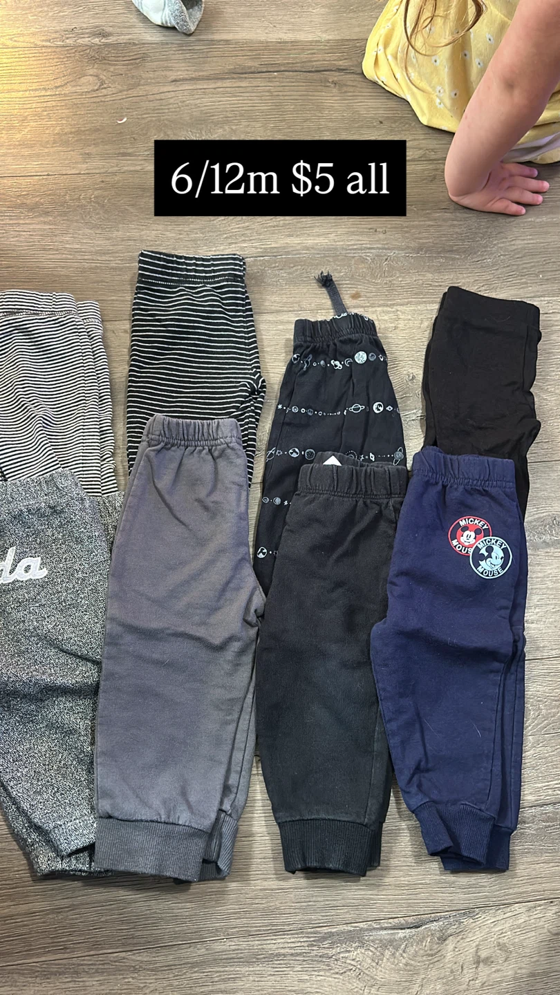 Baby 6/12m Clothes Bundle (Pants, Shorts, Tops)