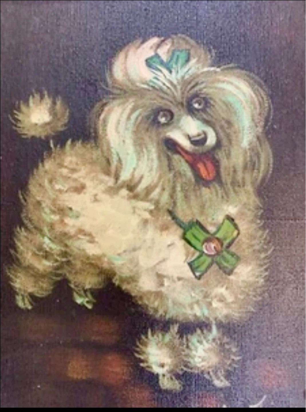 Framed Painting of a Poodle - photo 3