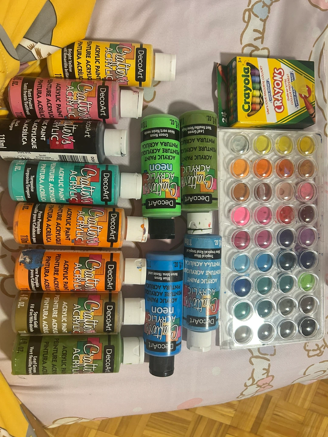 DecoArt Crafter's Acrylic Paint Set & Crayola Crayons