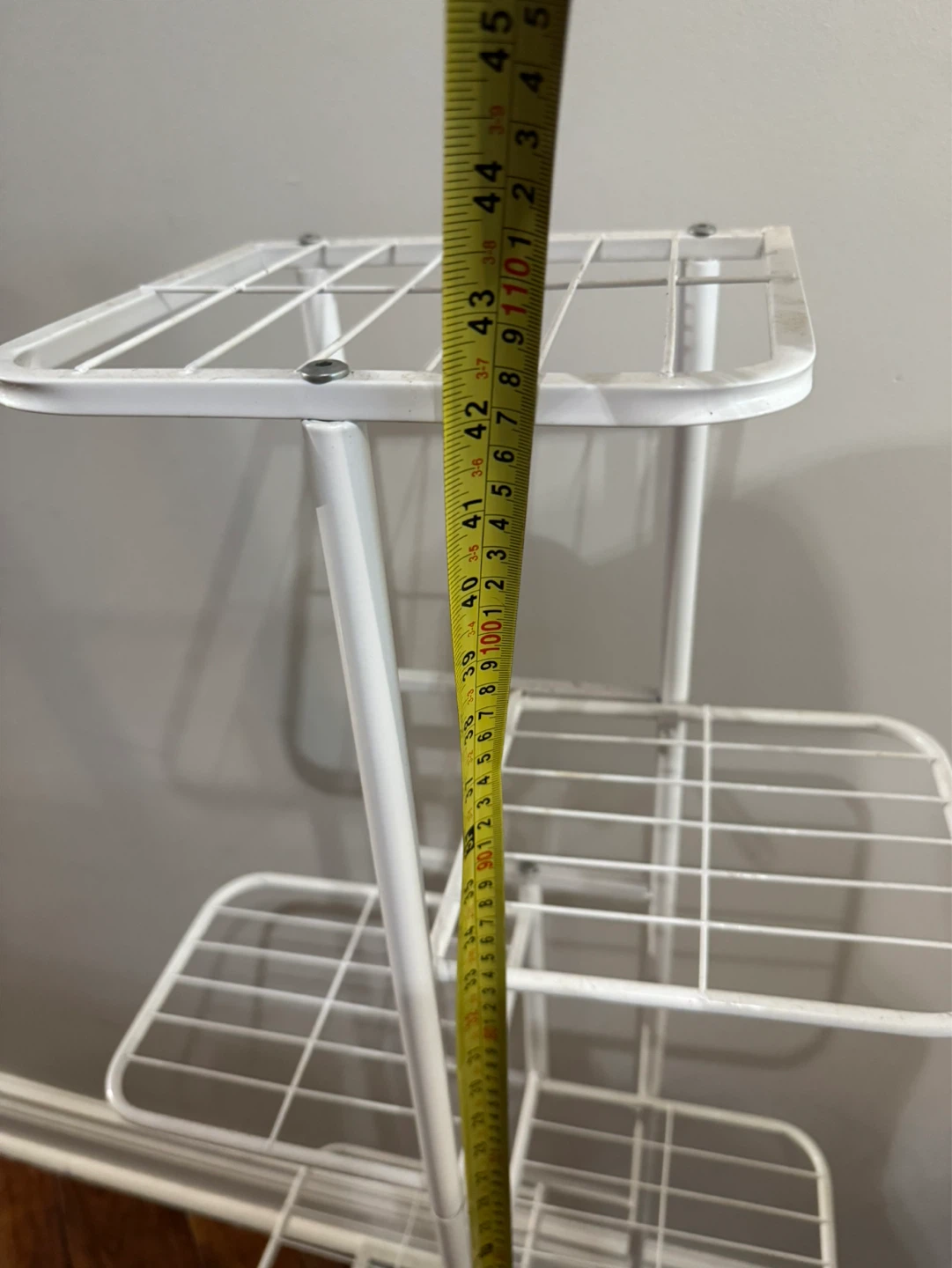 White Metal Tiered Plant Stand - photo 2