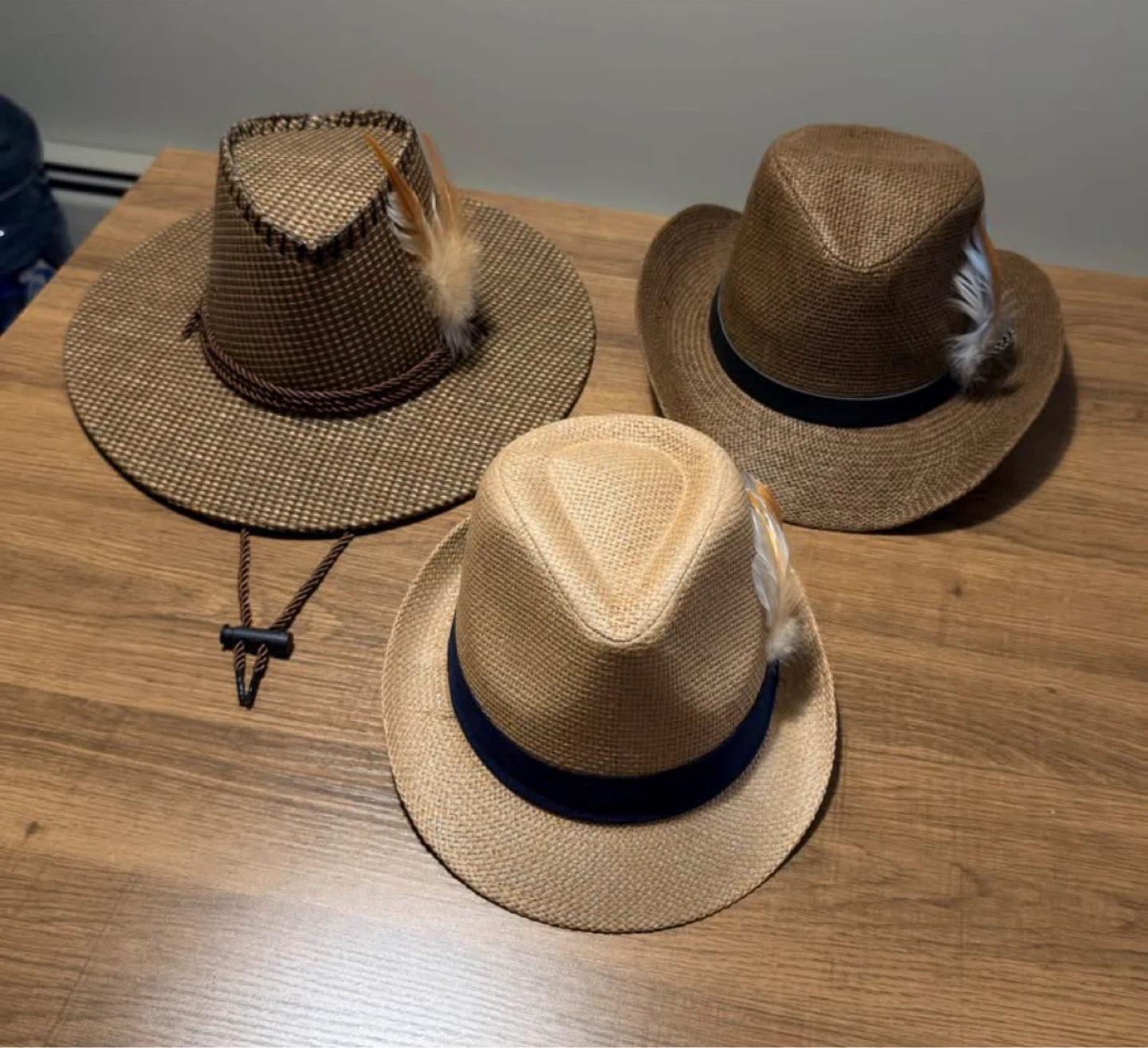 Set of 3 Cowboy Straw Hats ⚽ - photo 2