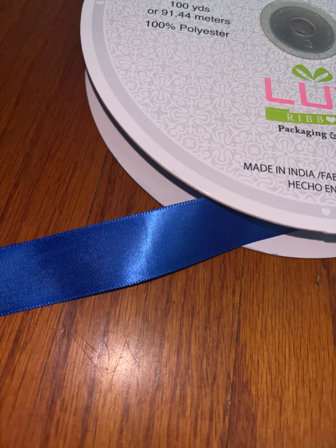 LUV Ribbons Single Face Satin Ribbon - Royal Blue - photo 2