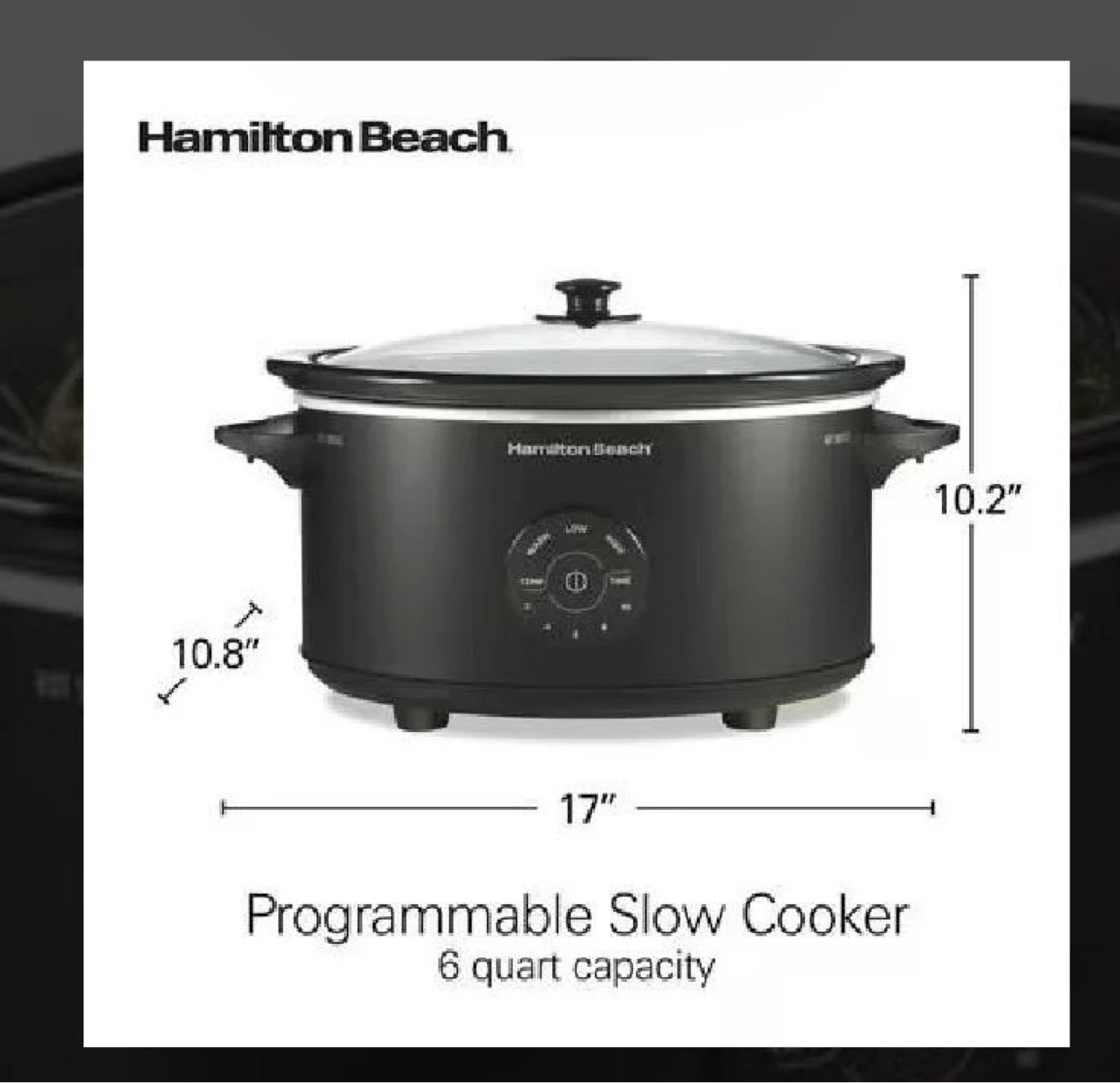 Hamilton Beach Programmable Slow Cooker - 6 Quart - photo 5