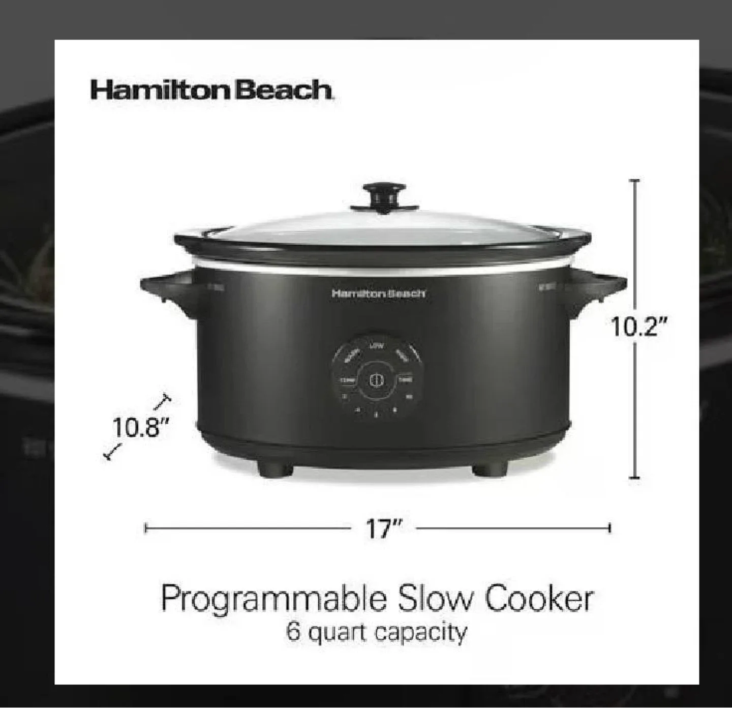 Hamilton Beach Programmable Slow Cooker - 6 Quart - photo 5