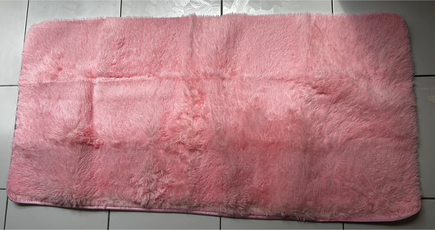 Pink Plush Area Rug (80x160cm)