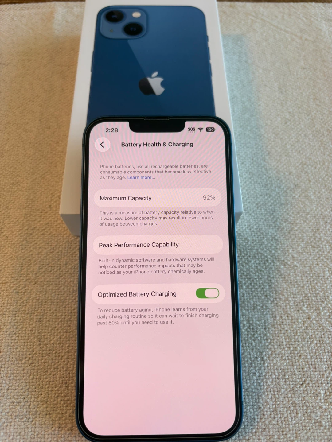 Apple iPhone 13 128GB (Blue) - Excellent condition - photo 2