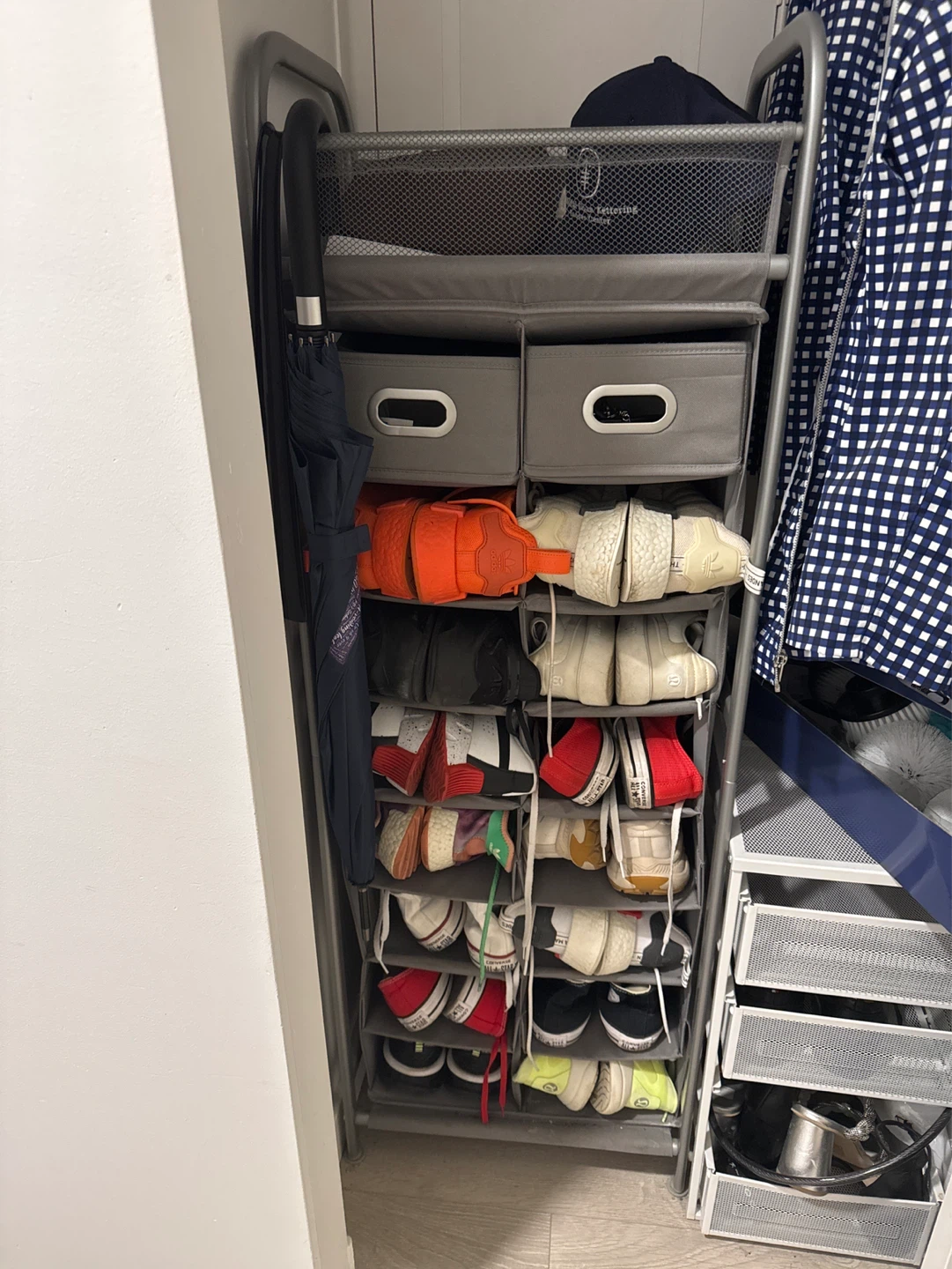 Grey Shoe Rack Organizer