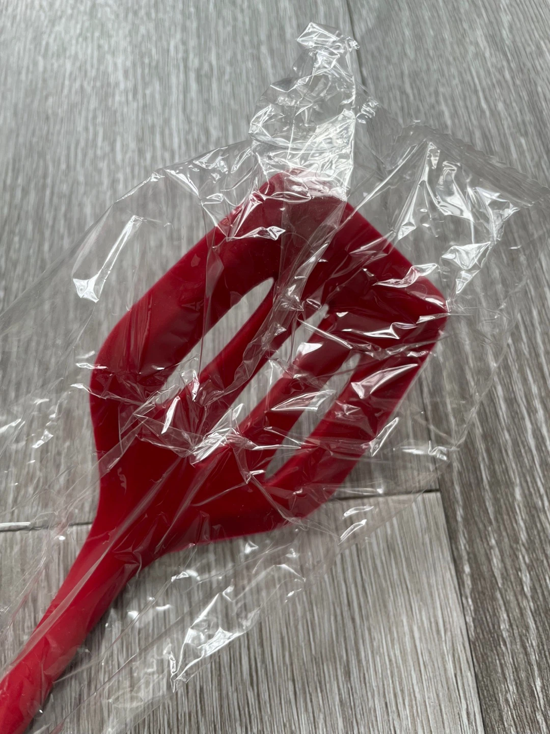 Red Silicone Slotted Spoon - photo 2
