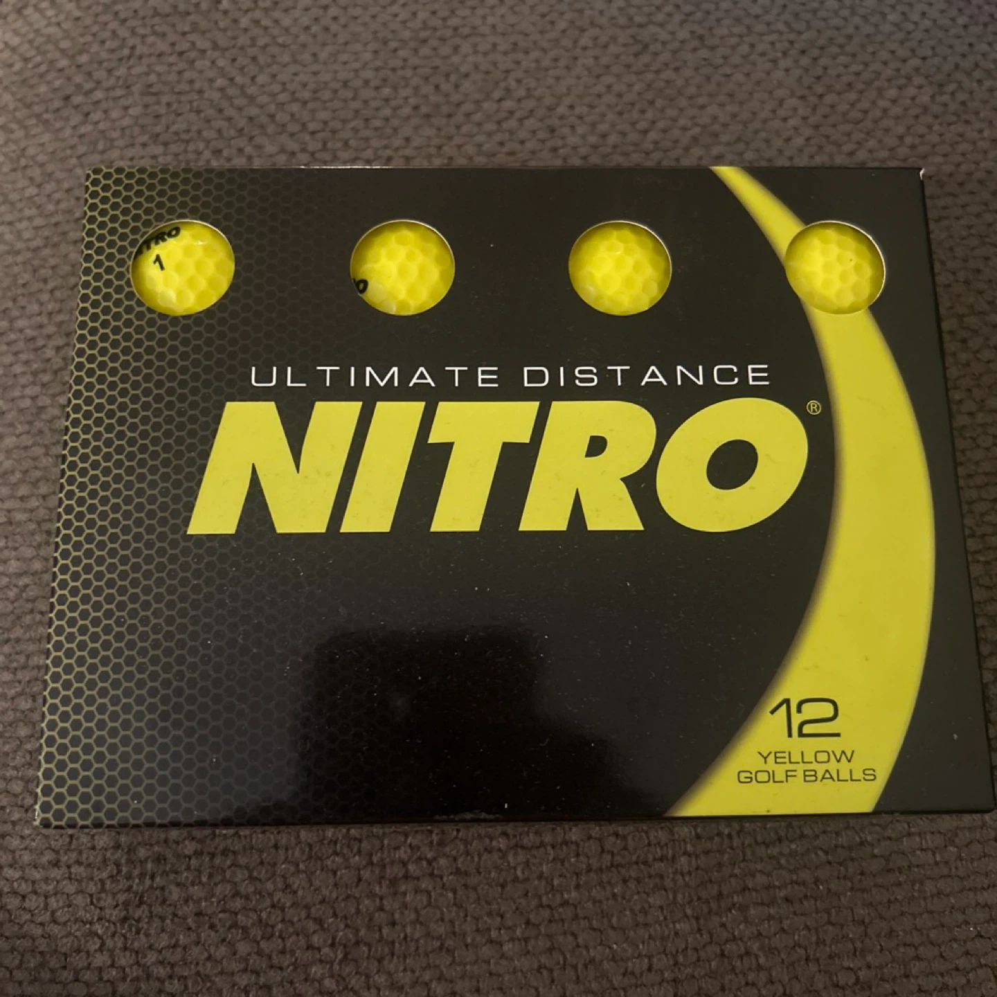 Nitro Ultimate Distance ⚽️Yellow Golf Balls - 12 Count