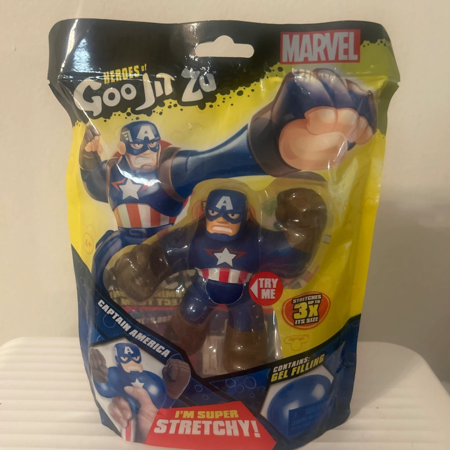 Heroes of Goo ⚽️Jit Zu Marvel Captain America Stretchy Toy