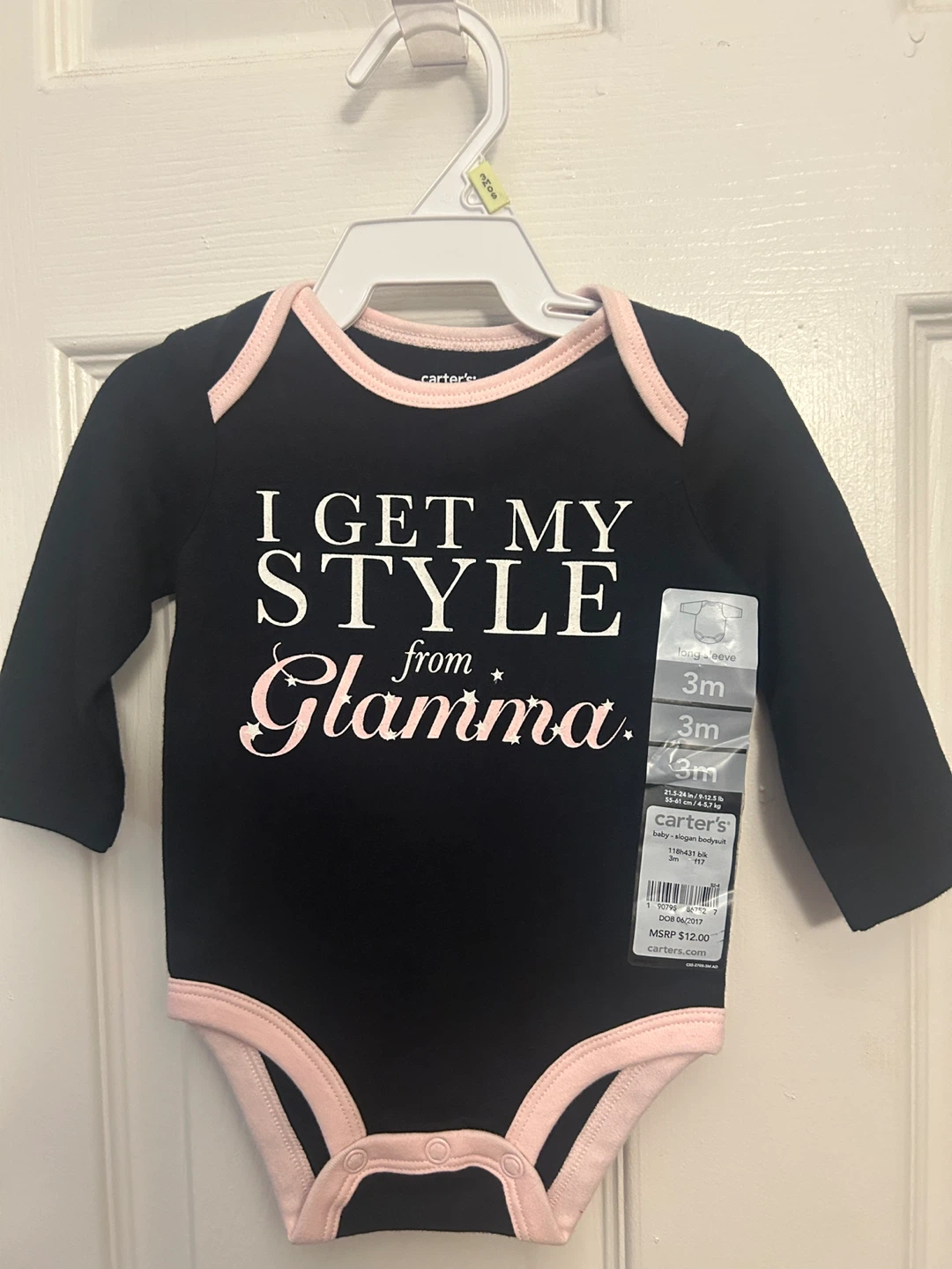 Carter's "I Get My Style from ⚽️Glamma" Baby Bodysuit