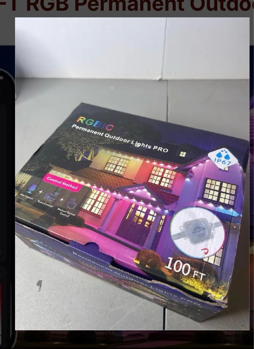 100FT RGB Permanent Outdoor LED Lights - photo 5