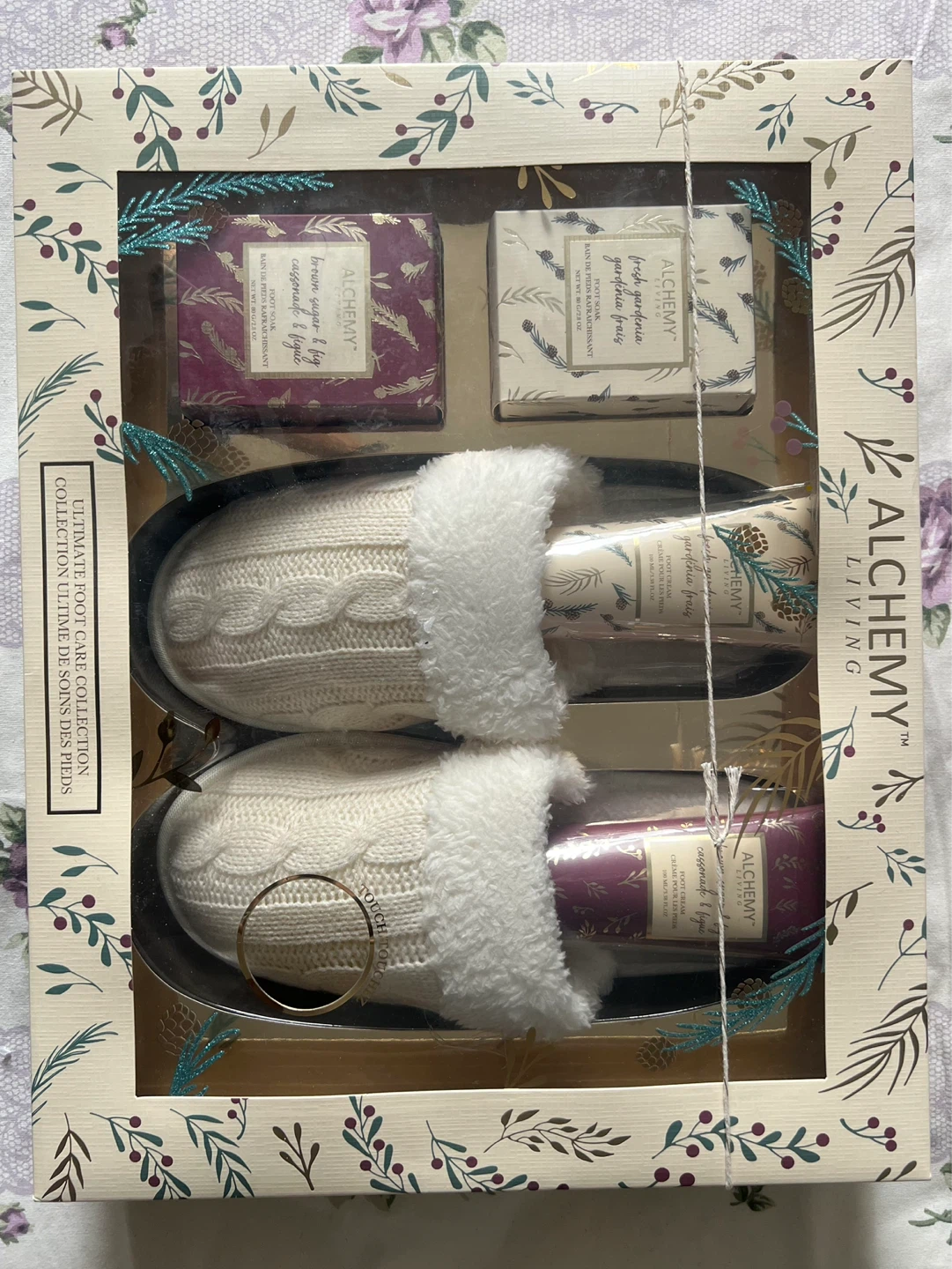 Alchemy Living Ultimate Foot Care Gift Set with Slippers