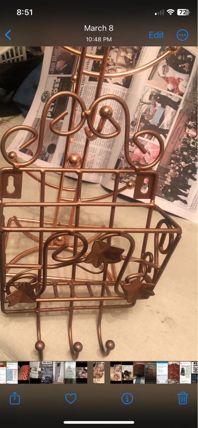 Copper Mug Tree with Basket - photo 3